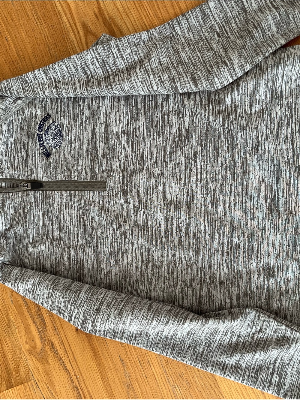 Kids Heather Gray Quarter-Zip Pullover with Wellfleet Oysters Embroidered Logo